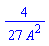 (4/27)/A^2