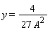 y = 4/(27*A^2)