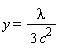 y = lambda/(3*c^2)