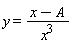 y = (x-A)/x^3