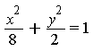 (1/8)*x^2+(1/2)*y^2 = 1